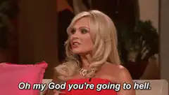 Christine Baranski saying you're going to hell