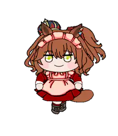 Chibi horse girl smiling