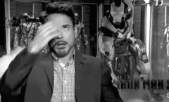 Robert Downey Jr. facepalm Iron Man 3