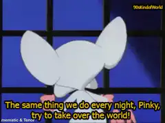 The Brain turns around and speaks