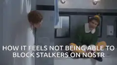 Elf covers eyes and runs away