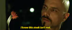 I know this steak isn't real