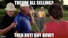 Golfers selling things on the course