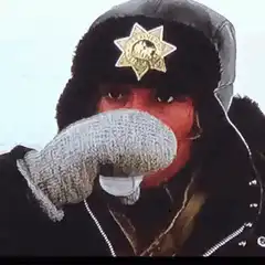 Officer eating a popsicle
