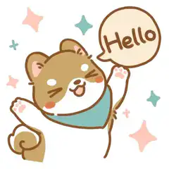 cute cartoon cat saying hello