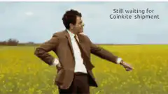 Man waiting in field for Coinkite shipment