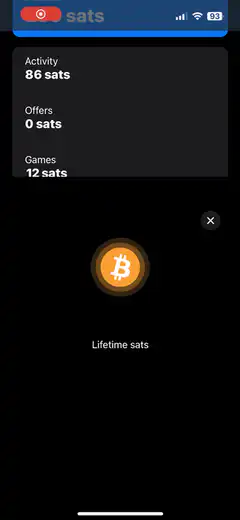 Bitcoin sats lifetime earnings graph