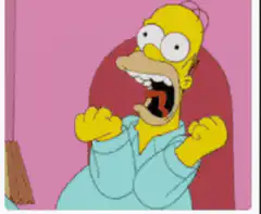 Homer Simpson screaming and flailing
