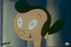 Olive Oyl hypnotized eyes