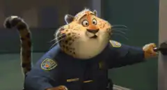 Clawhauser excitedly claps his paws