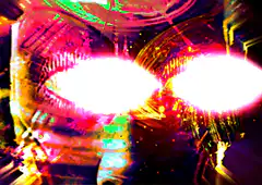 glowing eyes laser beam