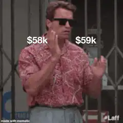 Arnold Schwarzenegger clapping $58k vs $59k