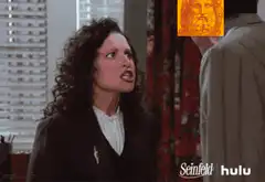 Elaine pushes George out the door