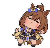 chibi horse girl dancing