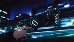 Cyberpunk gun transforming