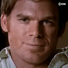 Kane from Dexter smirking