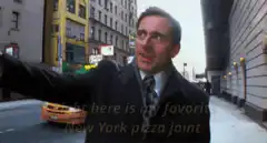 Michael Scott New York pizza joint