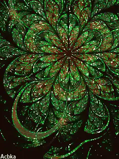 Green fractal flower animation