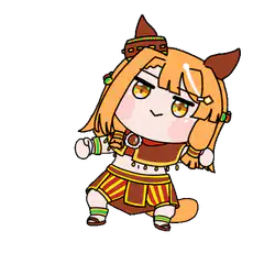 chibi horse girl dancing