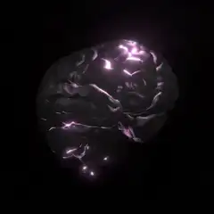 glowing purple brain animation