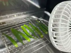 Okra drying with a fan