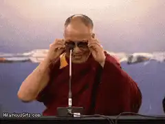 Dalai Lama laser eyes