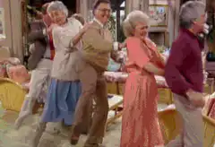 Golden Girls dancing in the living room