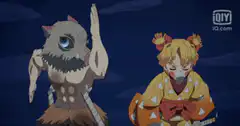 Inosuke and Zenitsu anime scene