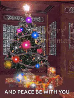 Animated Christmas tree with lights