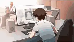 Anime girl transforms into maid