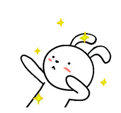 cute white rabbit posing with sparkles