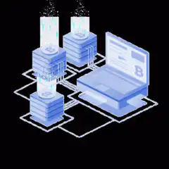 Bitcoin mining animation