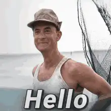 Forrest Gump waving hello