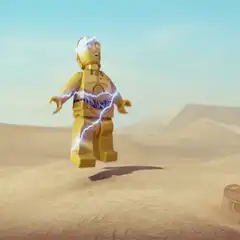 Lego C-3PO getting electrocuted