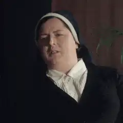 Nun making funny faces