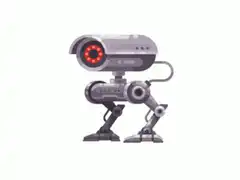 WALL-E robot looking around