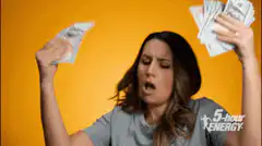 Woman confused by money