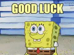 Spongebob Good Luck Thumbs Up