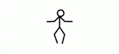 Stick figure dancing