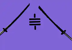 Two swords slice a symbol