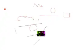 stick figure with colorful square