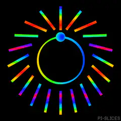 Rainbow sun shape morphing animation