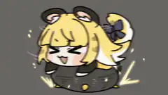 chibi character shaking with excitement