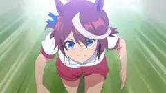 Anime horse girl saluting
