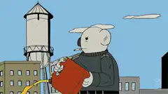 Koala pours gasoline on water tower