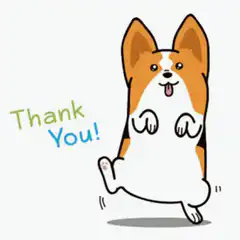 Happy Corgi Thank You