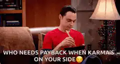 Sheldon Cooper Karma Smirk