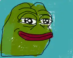 Pepe blowing and popping bubblegum