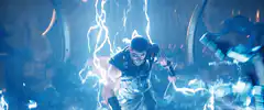Thor summons lightning in battle