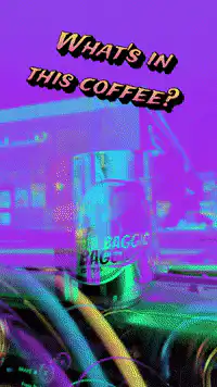 Baggio Coffee Can with Colorful Glitch Effect